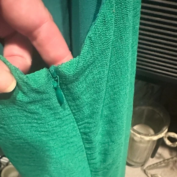 Banana Republic Teal Gathered Dress - Picture 4 of 7